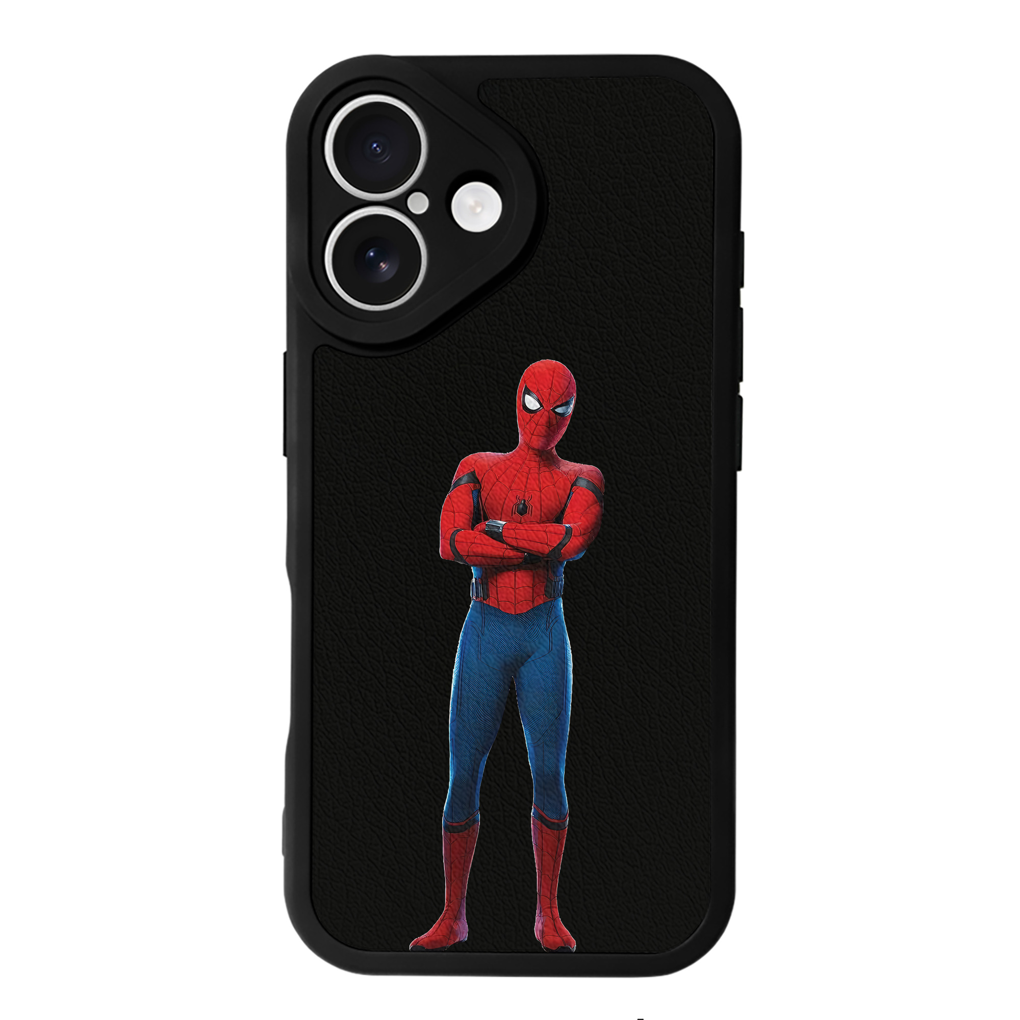 Spider Man スパイダーマン 【iPhone 16シリーズ対応】シリコンスマホケース（レザー調） 材質：シリコン